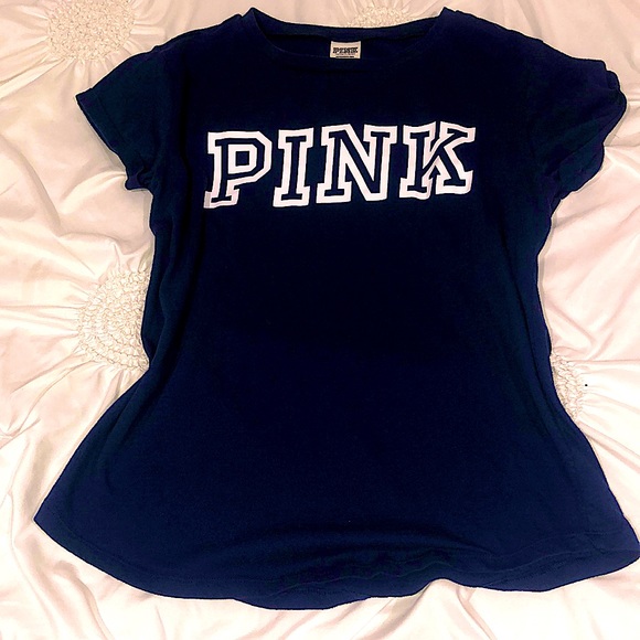 PINK Victoria's Secret Tops - Vs pink navy tee